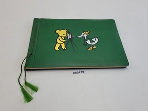 First children photo album duck bear camera motif German Democratic Republic green 23x33cm #260139