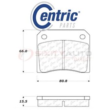 Centric Posi Quiet Disc Brake Pads w Shims for 1967-1971 Aston Martin DBS hi