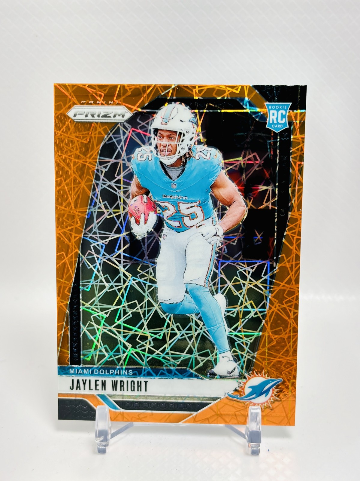 2024 Panini Football Prizm Jaylen Wright Lazer #348 RC Miami Dolphins