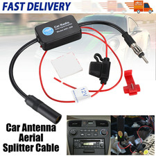 Car Aerial Signal Amp Amplifier Booster Fm Am Radio Signal Antenna Stereo Us
