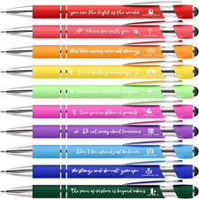Christian Pens with Stylus Tips Bible Verse Inspirational Pens Ballpoint Smooth