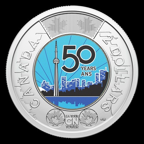 2026 Canada $2 CN Tower Glow in the Dark Toonie – Uncirculated From Roll 🌌🪙🍁