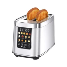 2 Slice Toaster with Touch Screen & Auto Lift, Stainless Steel Cool-Touch Toa...
