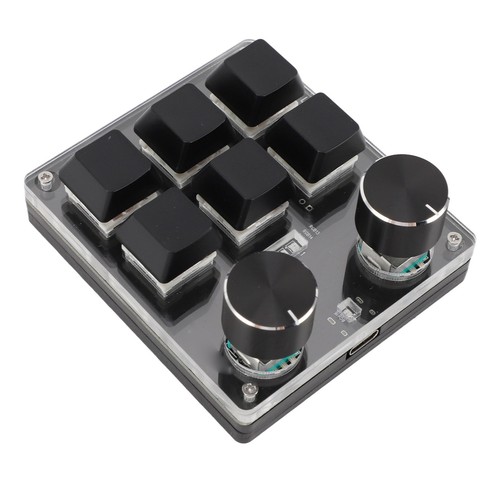 USB Mini 6 Tasten Tastatur Mit 2 Knöpfen Roter Schalter Programmierbares Be KUI - Bild 19 von 22