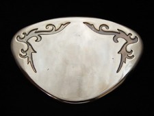 OG01120 NOS VINTAGE 1970s  FLORAL ORNAMENTAL  WESTERN  COWBOY BELT BUCKLE
