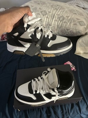 Off-White Off-Court Men s Black/White Low Top Lace-Up Leather Sneakers
