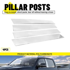 For 2019-2024 Dodge RAM 1500 Window Pillar Posts Sticker Cover Decor Trim 4PCS