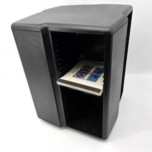 Laserline 100 CD Spinning Carousel Holder Storage Rack Tower Vintage Rotating 