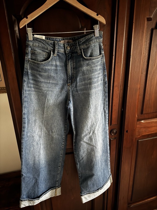 Joe’s High Rise Wide Leg Ankle Jeans Cuffed NWT Size 27