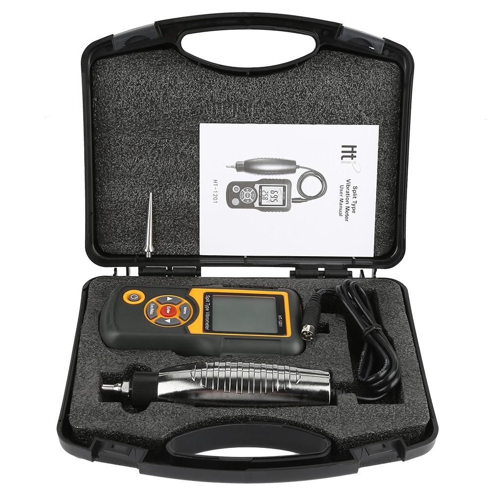 Digital Split Type Vibration Meter Tester Acceleration Sensor Gaug LW