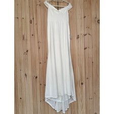 Maxi abito da sposa Lulus Arienne bianco spalle scoperte sirena nuovo con etichette taglia 1X