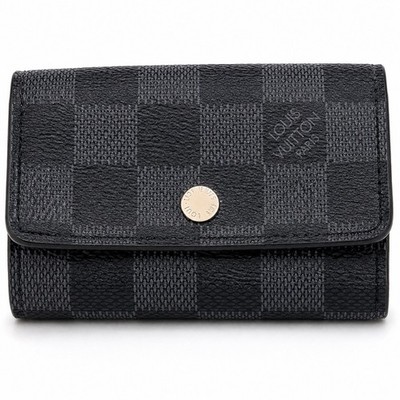 Louis Vuitton Damier Graphite 6 Key Holder Case Wallet Men Auth LV