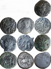 Ancient Greek, Roman & Kushan kingdoms Lot Of 5 Ancient Coins 
