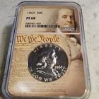 1963 ~ FRANKLIN HALF DOLLAR ~ NGC PF68 (We The People LABEL)
