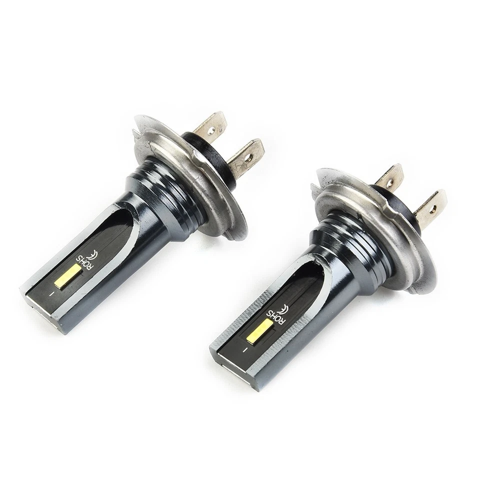 LED Headlight Car 2pcs/Set 1860 Chips 7500 Lm Bulb Hi/Low Bulbs Error H7 - Image 2 of 4