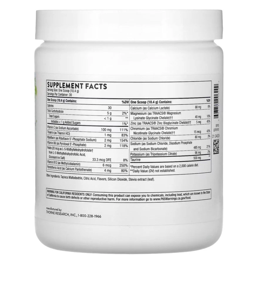 Thorne Catalyte-Lemon Lime Flavored Electrolytes. Low calories and sugar. - Image 2 of 2