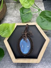 3  Polished Gemstone Copper/Brass Wire Wrapped Pendant New Free Ship B7279