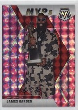2019-20 Panini Mosaic MVPs Pink Camo Prizm James Harden #296 1hs2