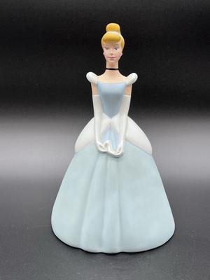Vintage | Disney - Cinderella Princess Hard Plastic Coin Bank Figurine W/Plug