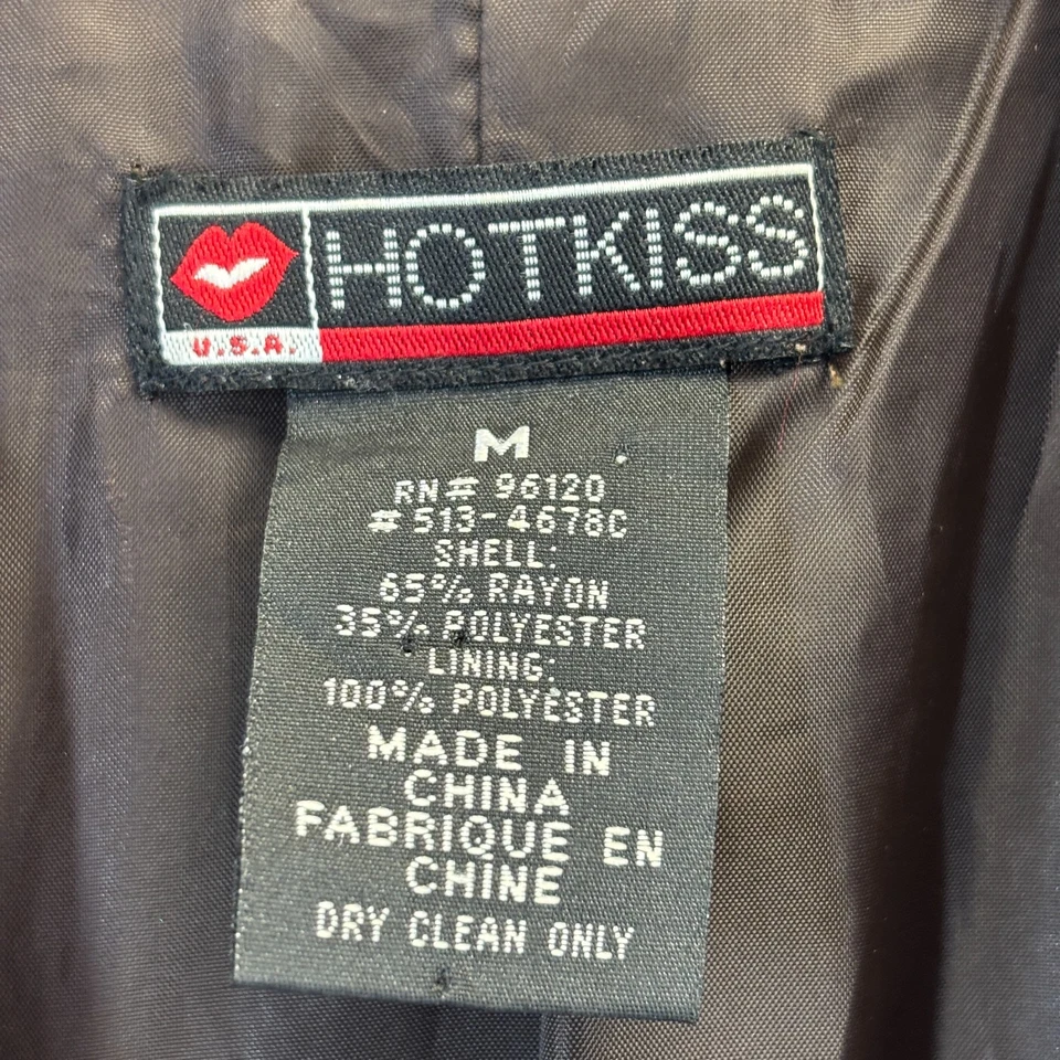 Blazer Hot Kiss Para Mujer Y2K Fairy Grunge Floral Pana Talla M Marrón Recortado EE. UU. Foto 3 de 4