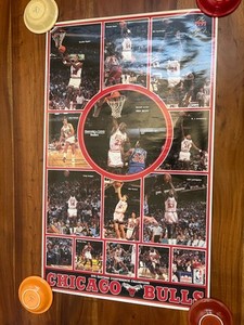 VTG 1991 Chicago Bulls Poster NBA Finals Championship Michael Jordan 22 x 37