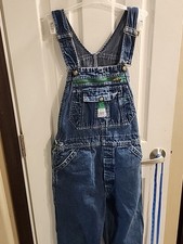 VINTAGE Liberty Men  s Bib Work Carpenter Overalls Stone Washed Blue 30x30 