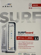 ARRIS SURFboard SB8200 DOCSIS 3.1 Cable Modem 10 Gbps 2 LAN XFINITY Cox
