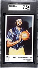 WILT CHAMBERLAIN 1972 ICEE BEAR SGC 7.5 NEAR MINT+ HOF SET-BREAK CENTERED!