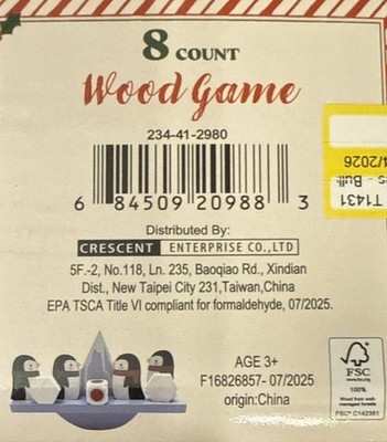 Target 8 Count Wood Balancing Game Penguins Holiday Kids' Activity