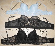 Hunkem&ouml;ller + Censored 3  B&uuml;gel BH Gr 80 B BH mit Spitze  vorgef. wattierte Cups