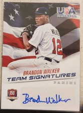 2015 USA Baseball 15U National Team Signatures #20 Brandon Walker #'d 264/299