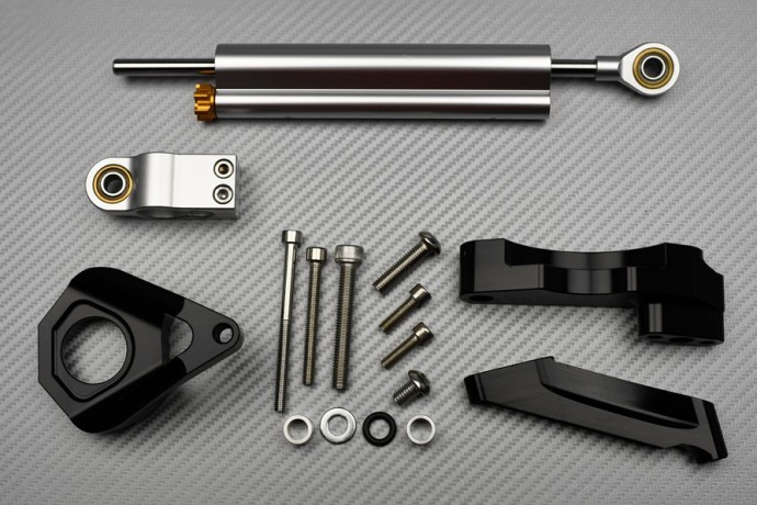 Kit amortisseur de direction en alu usiné CNC pour Suzuki GSXR 600 2004-2005