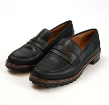 Madewell Corinne Lugsole Leather Platform Loafers Black - 7.5