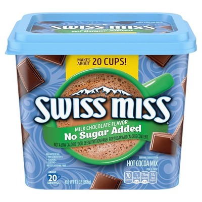 Swiss Miss Milk Chocolate Flavored No Sugar Added Hot Cocoa Mix, 13 oz.... 