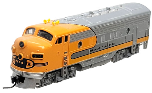 N KATO 176-2125 F7A ATSF Diesellok gelb #304 (geprüft) mit Achsschenkel kplrs #1 | Zustand: Used
