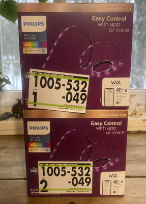 2 Boxes Philips Hue Full Color Smart Wi-Fi LED Bluetooth Light Strip 6.5 Ft New
