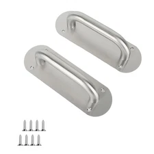 Stainless Steel Door Plate Handle Heavy Duty Pull/Push Sliding Barn Pull Shed...