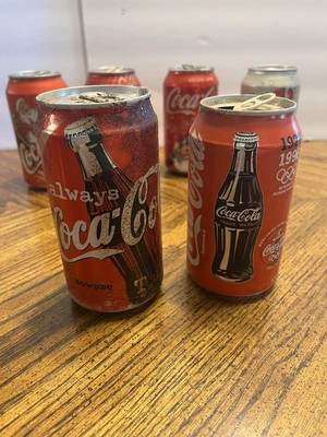 Vintage 2000s Lot Of 8 Coca Cola Cans Foreign And Holiday Themed