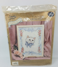 1992 Something Special White Cat Picture Counted Cross Stitch Kit 50731