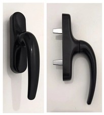 N.1 Maniglia cremonese ALUTEK Nera RAL 9005 X infisso in alluminio.