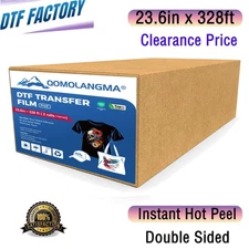 GA-Pick 23.6in x 328ft  DTF Transfer Film Instant Hot Peel for 24in DTF Printers
