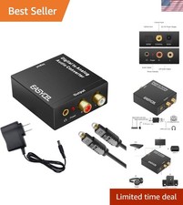 Versatile Audio DAC Converter with Optical Cable  Power Adapter - Easy to Use