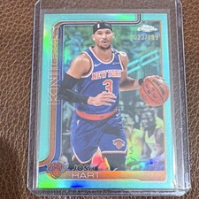 Topps Chrome 2025-26 Josh Hart #160 Aqua Serial Numbered /199 NY Knicks 🔥