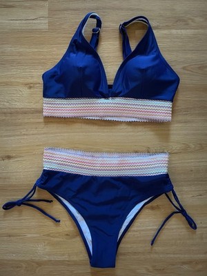 NEU - Elara Bauch weg Bikini 2-teilig blau Größe L