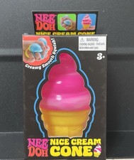 Nee Doh Nice Cream Cone Squishy Toy Pink - Brand New
