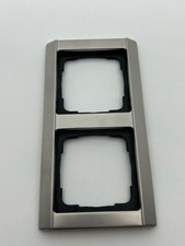 Gira 021220 series E20 2 x frame stainless steel F switch socket 58x58 mm