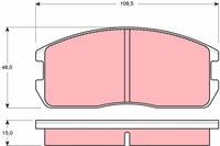 NEU - TRW GDB365 Bremsbelagsatz, Scheibenbremse FüR Mitsubishi