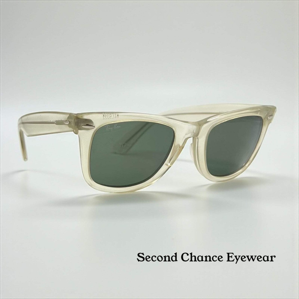 B&L Ray-Ban VINTAGE Wayfarer 5022 Crystal Clear Sunglasses w