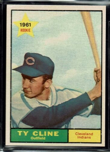 1961 TOPPS BASEBALL CHICAGO CUBS TY CLINE ROOKIE STARS RC SP #122* EX+ CENTRÉ