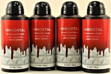 QTY 4 - Bath  Body Works IMMORTAL Deodorizing Body Spray for Men 3.7OZ